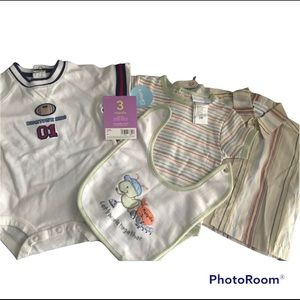 Football Onesie 3 Mo Caterpillar Theme Bib Onesie Shirt 4 PC NEW Boys Outfit NEW
